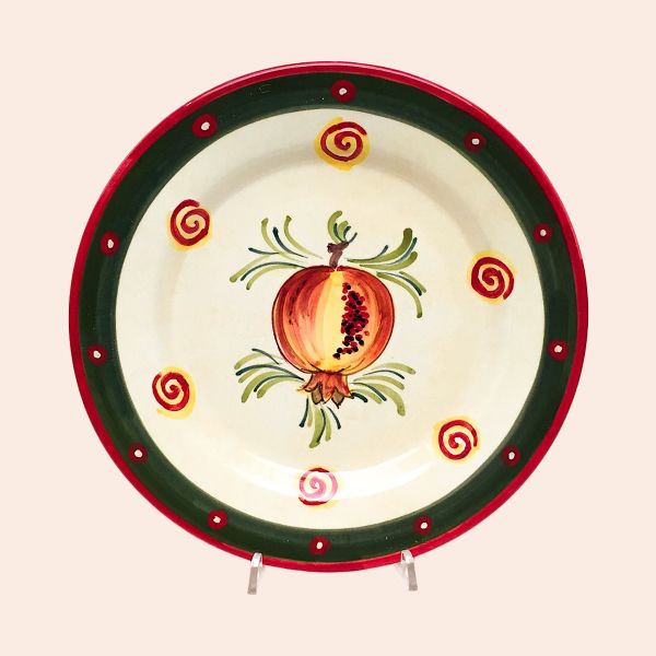 SET OF DINNER PLATES CM.28D. DESIGN: MELAGRANA (POMEGRANATE)